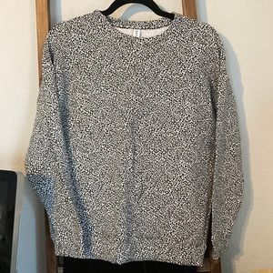 ATHLETA. Black & white cheetah print sweatshirt. NWOT bought last winter